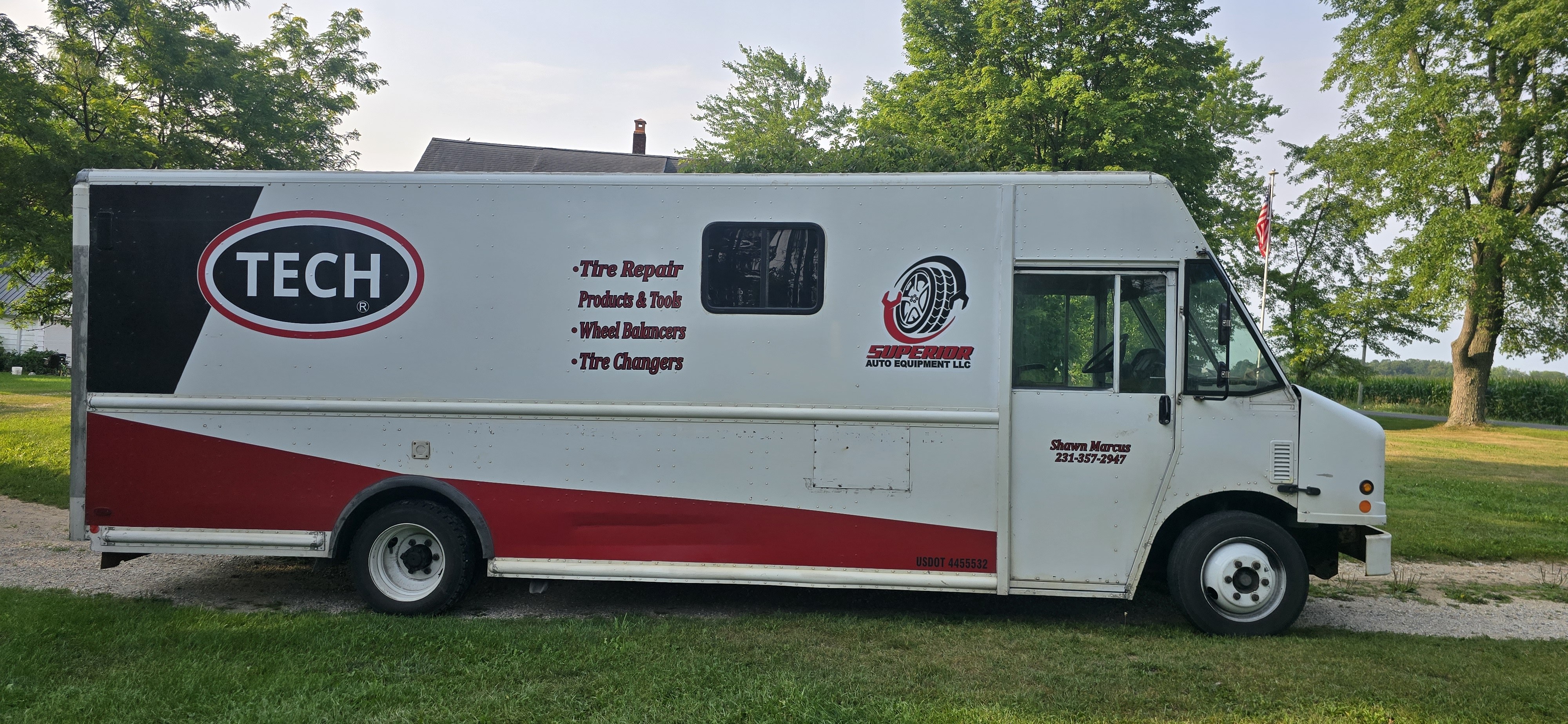 Superior Auto Equipment delivery van — TECH International authorized distributor